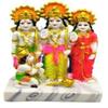 jewellary hub Marble Appearance Statue of Ram Darbar Murti Ram Laxman. Sita Hanuman ji Family Idol for Pooja Room Home Temple Gift Diwali Office Decorations (Marble 5 inches) view 1
