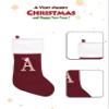 infleesh 20 Inches Monogrammed Christmas Stockings with Letters,Super Soft Christmas Stockings Large Monogram Stockings Red Letter Stockings for Christmas Holiday Xmas Gift view 3