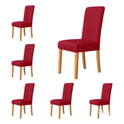 Dining Chair Covers Set of 6 4 2 , XL/Oversized Stretch Parson Chair Slipcover Chair Covers for Dining Room Protector Cover Washable Kitchen Chair Cover for Hotel, Wedding, Banquet, Party ( Color : #7