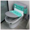 AOKLEY Toilet Seat Cushion Covers Soft Plush Toilet Lid, Tank, Seat Top Cover 3 Piece Set Toilet Seat Cover Set 3 Piece with Storage Bags Machine-Washable, Easy-Install (Cyan) view 1
