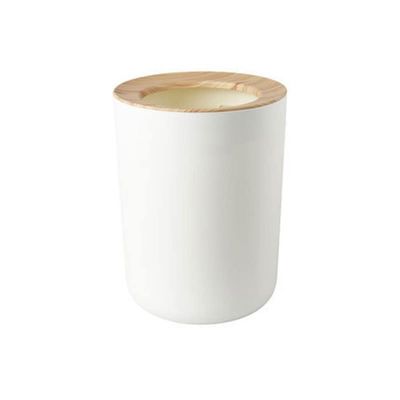 HARAY Kitchens Trash Can 12L Retro Wood Trash Can Household Without Cover Living Room Toilet Bathroom Kitchen Trash Can Home Office - Holds Waste (Color : Gold)