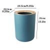 HARAY Kitchens Trash Can 12L Retro Wood Trash Can Household Without Cover Living Room Toilet Bathroom Kitchen Trash Can Home Office - Holds Waste (Color : Gold) view 2