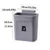 HARAY Kitchens Trash Can Kitchen Waste Bin Wall Mounted Trash Can Recycle Rubbish Bin Bathroom Dustbin Door Hanging Trash Bin Home Office - Holds Waste (Color : Gold) view 2