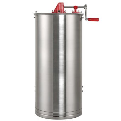 YJSG Manual Honey Extractor, 2 Frames Stainless Steel Honey Centrifuge Extractor, Honey Extractor with Transparent Lid Double Beam Design, for Apiaries and Family Use,2 Frames