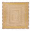 Manvi Exports Natural Jute Scalloped Bohemian Rug - Handwoven Decorative Custom Decor (BD1) (4x7 ft-YLW) view 1