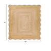Manvi Exports Natural Jute Scalloped Bohemian Rug - Handwoven Decorative Custom Decor (BD1) (4x7 ft-YLW) view 2