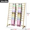 Craft Room Ribbon Holder Organizer Rack Ribbon Rack 10 Tier, Large Metal Scarf Holder/Pants Display Stand for Hold Storage Packaging Wrapping Paper Tissue Sheets, Wheeled Pole Shelf Removable (Color view 2