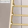 Craft Room Ribbon Holder Organizer Rack Ribbon Rack 10 Tier, Large Metal Scarf Holder/Pants Display Stand for Hold Storage Packaging Wrapping Paper Tissue Sheets, Wheeled Pole Shelf Removable (Color view 4