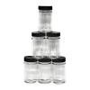 6 Pack of Plastic Jars with Screw Caps view 1