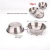 3 Sizes Round 304 Stainless Steel Egg Tart Molds Pudding Tin Cheese Pan Bowl Cake Holder For DIY Baking Accessories (10pcs Medium Molds) view 2