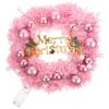 BCOATH 1Set Pre-Lighted Christmas Wreath with String Lights Decorative Outdoor Hanging Wreath for Home Decoration Ornament with Merry Christmas Sign for Holiday Party Supplies view 1