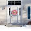 BCOATH 1Set Pre-Lighted Christmas Wreath with String Lights Decorative Outdoor Hanging Wreath for Home Decoration Ornament with Merry Christmas Sign for Holiday Party Supplies view 4