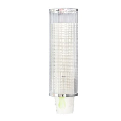TOPINCN Plastic Small Compact Paper Cup Dispenser Mouthwash Rinsing Cups Storage Holder for Bathroom Vanity Countertops