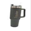 Personalized Large 40 oz Matte Finish Tumbler Double Wall Insulated Screw Lid with Straw (Grey) view 1