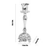 European Classical Candlestick Holder Set, 2 Pcs Silver Candle Sticks Stands Single Head Ornate Candle Holder for Living Room Ornaments Table Centrepieces view 2