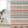 Double Love Boho Indian Bathroom Curtain 72 Inch Shower Curtain with Hooks, Waterproof Polyester Bath Curtain Washable Bathtub Curtain Southwest African Traditional Geometric Stripes 48''x 72'' view 1