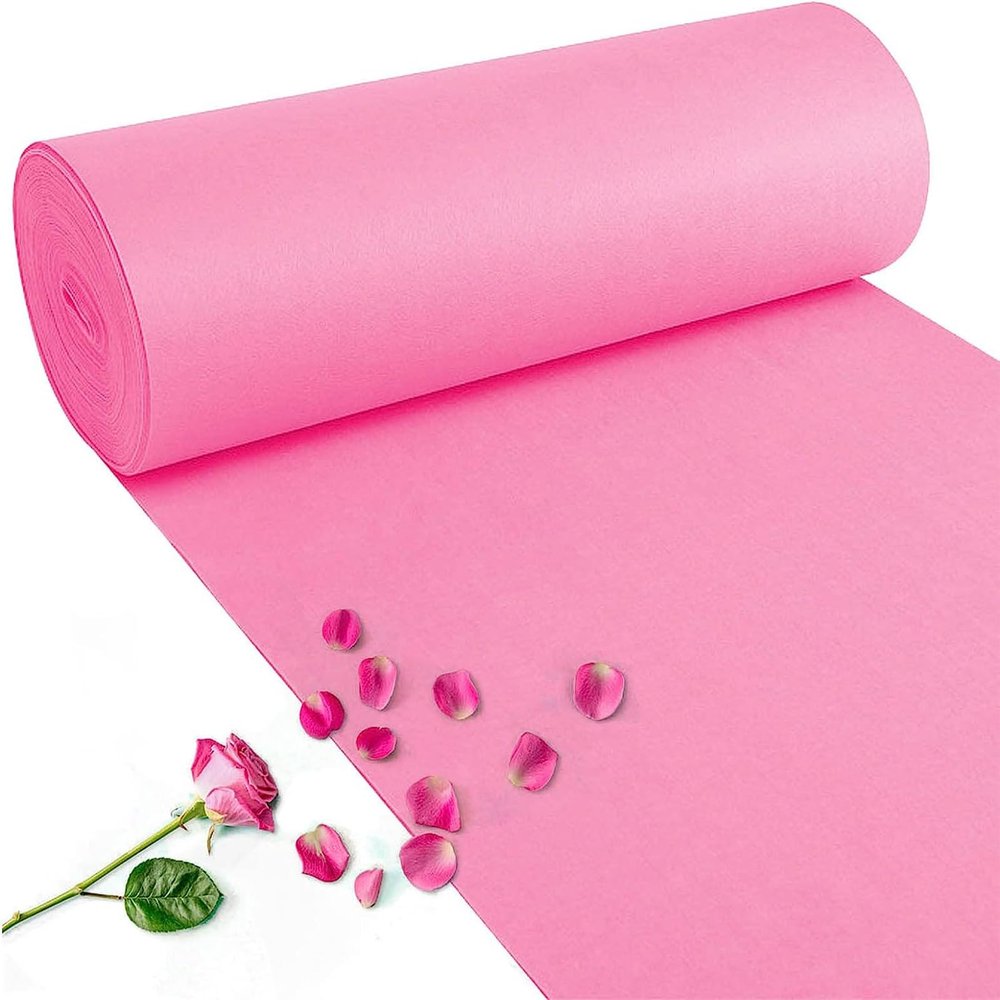 10M 20M Wedding Aisle Runner Carpet Pink Non-Slip Floor Runway Rugs Event Walkway Carpet Roll for Church Party Birthday Ceremony Opening Celebration, 2mm Thickness (Size : 1.2x10m)