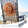 Yardwe 4pcs Replacement Cord for Anti Gravity Chair, Repair Cord for Recliners Chair, Replacement Laces Cord Kit for Lounge Chair Bungee Beach Chair Bungee Chair (Grey) view 2