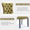 Rhomtree Contemporary Button Tufted Dining Chairs High-end Velvet Upholstered Dining Chairs with Nailhead Back and Ring Pull Trim Wood Kitchen Chairs for Dining Room (Olive-Green, Set of 6) view 4