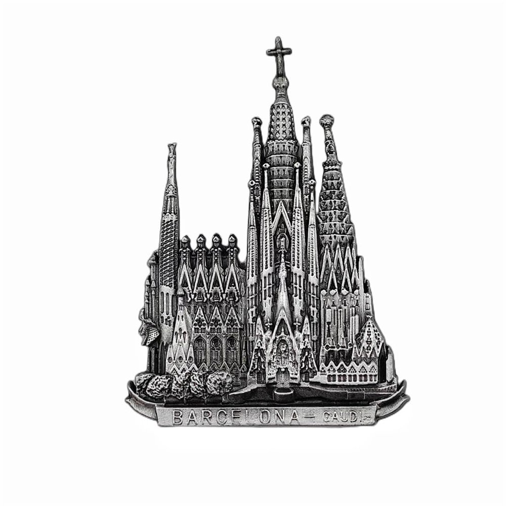 Barcelona Spain Gaudi Architecture Refrigerator Magnet 3D Travel Souvenir Fridge Decoration Magnetic Sticker Hand Painted Craft