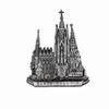Barcelona Spain Gaudi Architecture Refrigerator Magnet 3D Travel Souvenir Fridge Decoration Magnetic Sticker Hand Painted Craft view 2