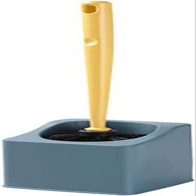 DLUXCA Toilet Brush Silicone Toilet Brush with Base Rubber Holder Floor-Standing Bathroom Toilet Cleaning Brush Bathroom Washroom Accessories Bathroom Toilet Brush Holder (Color : A, Size : One Size)