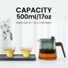 Tea Canyon Glass Teapot with Removable Glass Infuser, Teapot Kettle for Blooming and Loose Leaf, Borosilicate Glass Tea Maker 17oz/500ml view 2