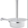 DLUXCA Toilet Brush Holders with Glass Caddy Cup Holder Punch Bath Wall Shelf Matte Silver Aluminum Handle Bathroom Cleaning Tools Bathroom Toilet Brush Holder view 1