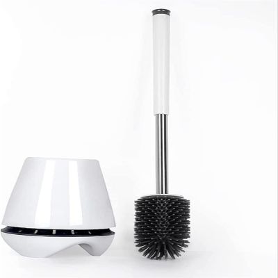 DLUXCA Toilet Brush Silicone Head Brush Household Floor-Standing Toilet Tool Bathroom Accessories Sets Bathroom Toilet Brush Holder