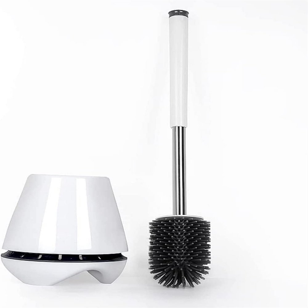 DLUXCA Toilet Brush Silicone Head Brush Household Floor-Standing Toilet Tool Bathroom Accessories Sets Bathroom Toilet Brush Holder