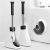 DLUXCA Toilet Brush Home Toilet Brush Cleaning Brush Stainless Steel Handle Holder Floor-Standing with Base WC Bathroom Accessories Set Bathroom Toilet Brush Holder view 2