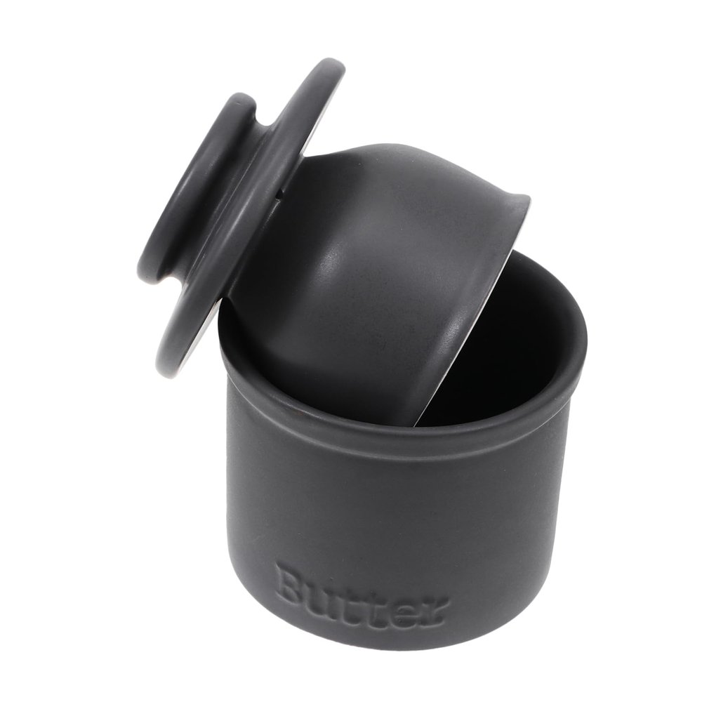 KICHOUSE Butter Storage Jar Ceramic Cheese Dish Airtight Butter Container for Home Kitchen