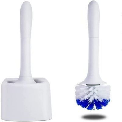 DLUXCA Toilet Brush Household Toilet Brush Set Creative Wall Mounted Wall Mounted Long Handle Brush Without Dead Corner Bathroom Toilet Brush Holder (Color : A, Size : One Size)