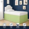 Cottington Lane Tailored Box Pleated College Dorm Sized Bed Skirt Twin XL, Hotel Quality Premium Brushed Microfiber Extra Long Bedskirt Twin XL 46 Inch Drop, Sage view 2