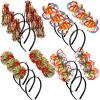 Censen 12 Pcs St. Patrick's Day Pom Pom Headbands Easter Spirit Party Headbands Tinsel Ponytail Headwear for Birthday Holiday(Colorful) view 1