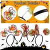 Censen 12 Pcs St. Patrick's Day Pom Pom Headbands Easter Spirit Party Headbands Tinsel Ponytail Headwear for Birthday Holiday(Colorful) view 3