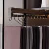 Retractable Closet Pull Out Rod Wardrobe, Bearing 35kg Adjustable Pants Rack, Aluminum Alloy Pull-Out Closet Valet Rod, Silent Slide Rail Wardrobe Hanger, Pull Out Closet Rod Extendable (Color : Blac view 1