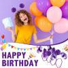 Censen 12 Pcs St. Patrick's Day Pom Pom Headbands Easter Spirit Party Headbands Tinsel Ponytail Headwear for Birthday Holiday(Purple) view 2