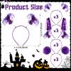 Censen 12 Pcs St. Patrick's Day Pom Pom Headbands Easter Spirit Party Headbands Tinsel Ponytail Headwear for Birthday Holiday(Purple) view 3