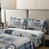 100% Cotton Rustic Patchwork Bedding Set Full, Checkered Buffalo Plaid Duvet Cover For Kids Teens Adult, Farmhouse Woodland Wildlife Bear Moose Elk Pine Trees Pattern Printed Comforter Cover view 4