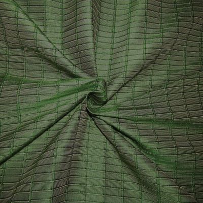 100% Silk Taffeta Jacquard Fabric Green X Black Color 54" Wide TAFJ29[1]