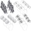 Censen 12 Pcs St. Patrick's Day Pom Pom Headbands Easter Spirit Party Headbands Tinsel Ponytail Headwear for Birthday Holiday(White) view 1