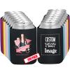 [200pcs] Custom Can Coozies 200 Pack Customized Can Sleeve Beer Coolers, Personalized Can Cooler With Photo Logo for Wedding, Graduation Party, Bachelorette Party, Corporate Events - Red view 2