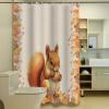 Shower Curtains for Bathroom, Fall Thanksgiving Cute Squirrel with Maple Leaves Shower Curtain Set Polyester Waterproof Fabric Bath Curtain with Hooks for Home Hotel Apartment Farmhouse 60x72 inch view 4