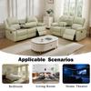 Caberryne Leather Recliner Sofa SetLeather Reclining Couch for Living Room Furniture SetsBeige Recliner Couch with 5 Recliners for Living Room/Office/Theater Seating(Sofa Set 3 Pieces) view 3