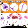 Censen 24 Pcs Pompom Headband Bulk Halloween Hair Accessories, Multicolored view 3