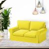 Custom Made Uppland Loveseat Couch Velvet Replacement Cover Fits IKEA Uppland 2 Seat Sofa,Uppland Sofa Cover,Only Cover(Don't Fit Ektorp 2 Seat Sofa) (Medium Yellow) view 4