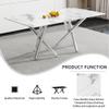 HomVent Modern Marble Dining Table & Chair Sets for 6, Rectangle Marble Table Top and 6 PU Faux Leather Chairs for Dining Room Kitchen (White-1 Table, 6 Black PU Faux Leather Chairs) view 3
