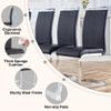 NYEESS Dining Table Set for 4,Modern Kitchen Table Set with 4 Metal Leg Upholstered Dining Chairs,White Dinner Table Set for 4 Ideal for Kitchen,Dining Room view 3