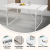 NYEESS Dining Table Set for 4,Modern Kitchen Table Set with 4 Metal Leg Upholstered Dining Chairs,White Dinner Table Set for 4 Ideal for Kitchen,Dining Room view 4